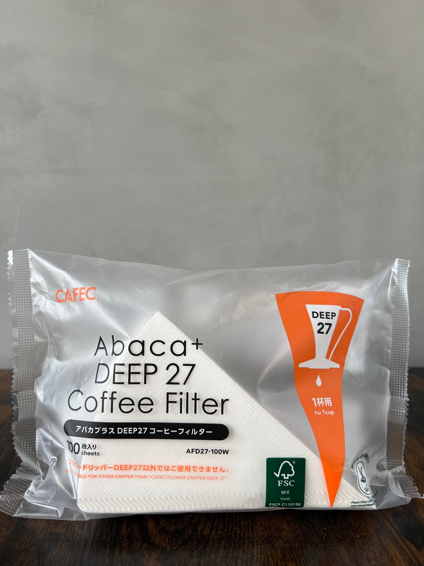 三洋産業 CAFEC トライタン フラワードリッパーDEEP27 (1杯用)フィルター (100枚入)