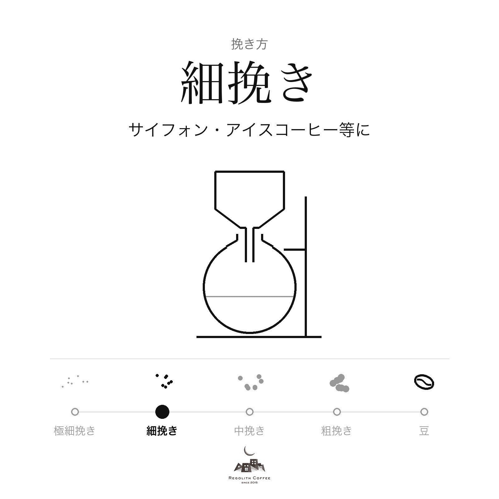 挽き方：細挽き